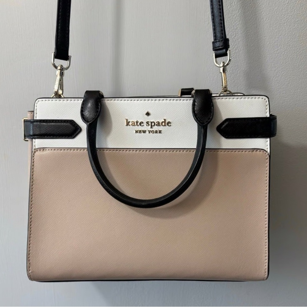 Kate Spade Two-Tone Beige and Black Satchel